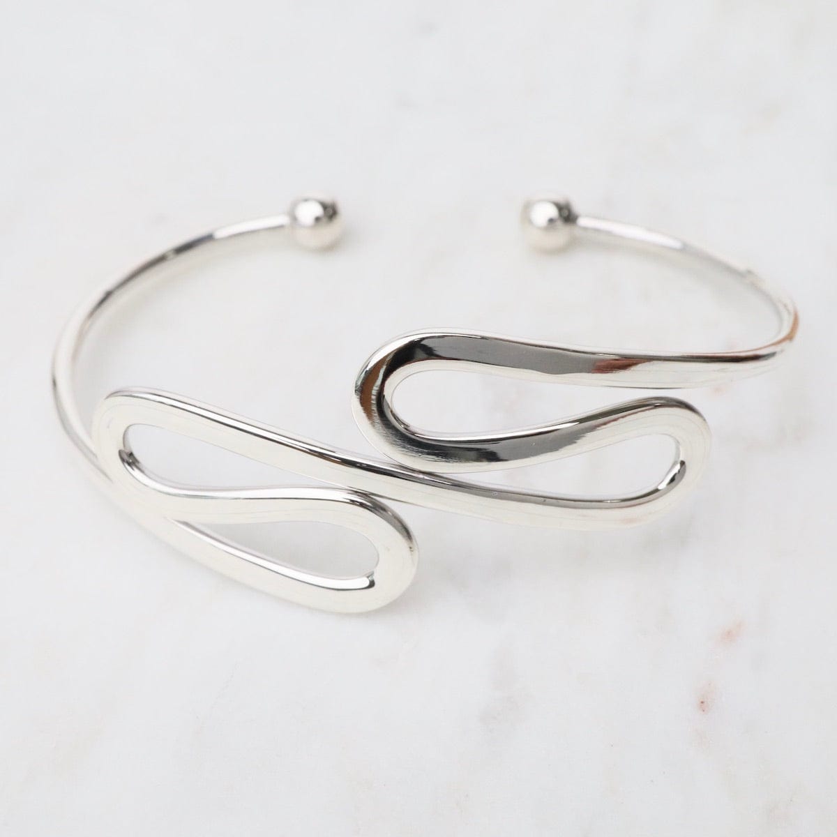 BRC Sterling Silver Cuff with Flow Waves