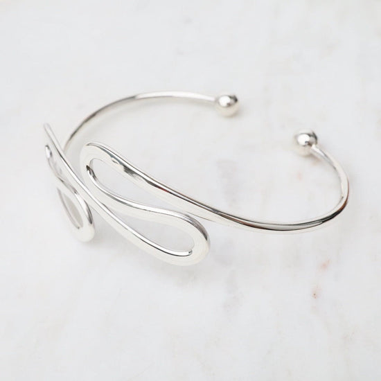 BRC Sterling Silver Cuff with Flow Waves