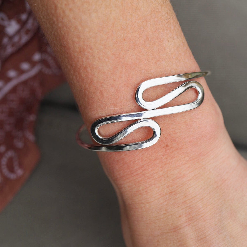 BRC Sterling Silver Cuff with Flow Waves