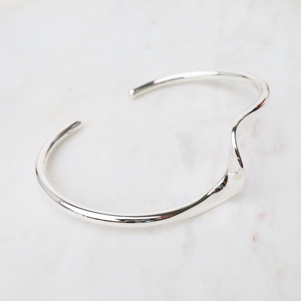 BRC Sterling Silver Cuff with Single Wave