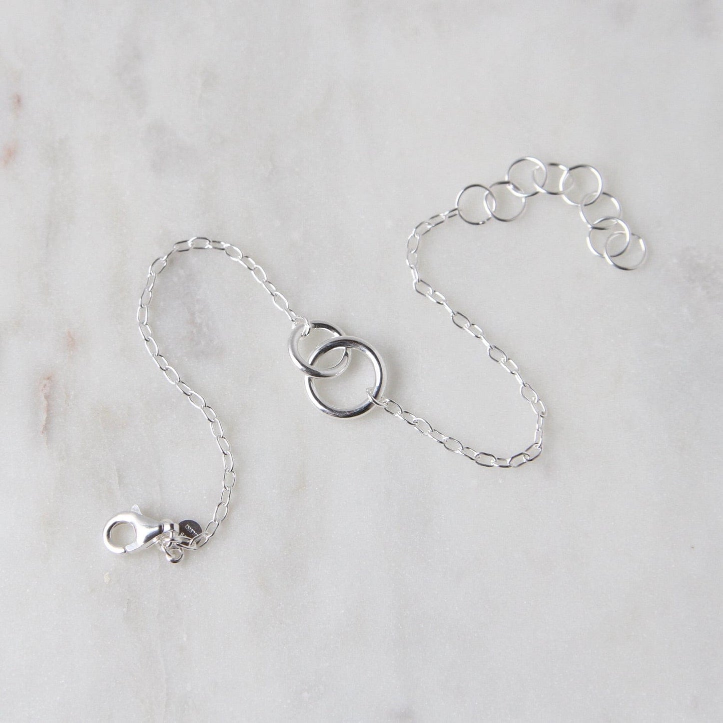 BRC Sterling Silver Double Ring Bracelet