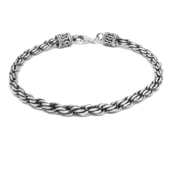 BRC Sterling Silver Double Twist Link Bracelet