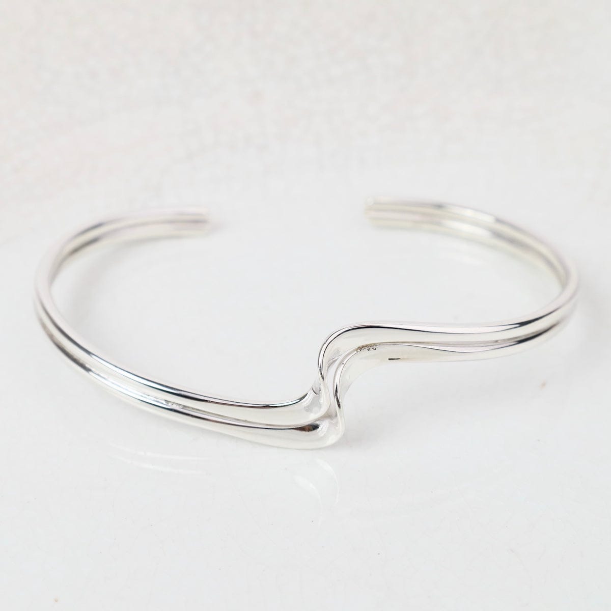 BRC Sterling Silver Double Wave Cuff