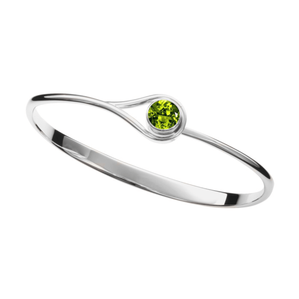 BRC Sterling Silver Faceted Peridot Desire Bracelet