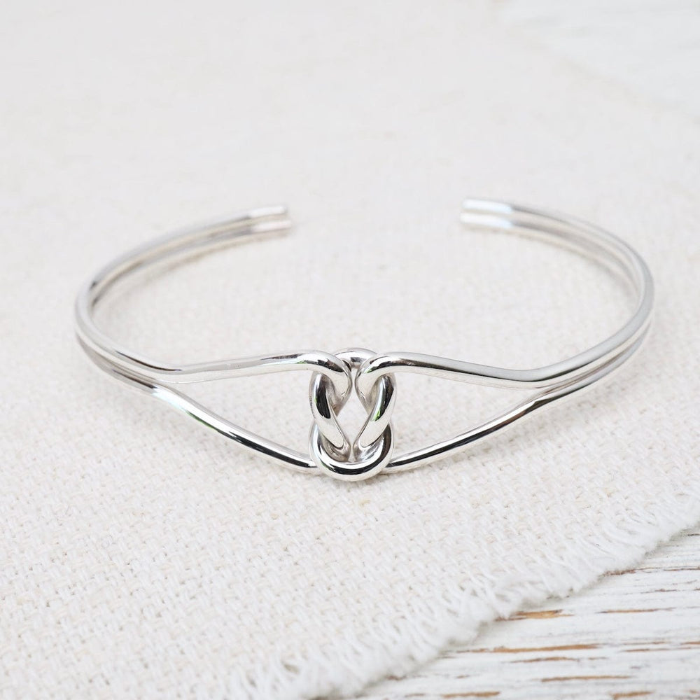 
                  
                    BRC Sterling Silver Figure 8 Knot Forming 2 Hearts Cuff
                  
                