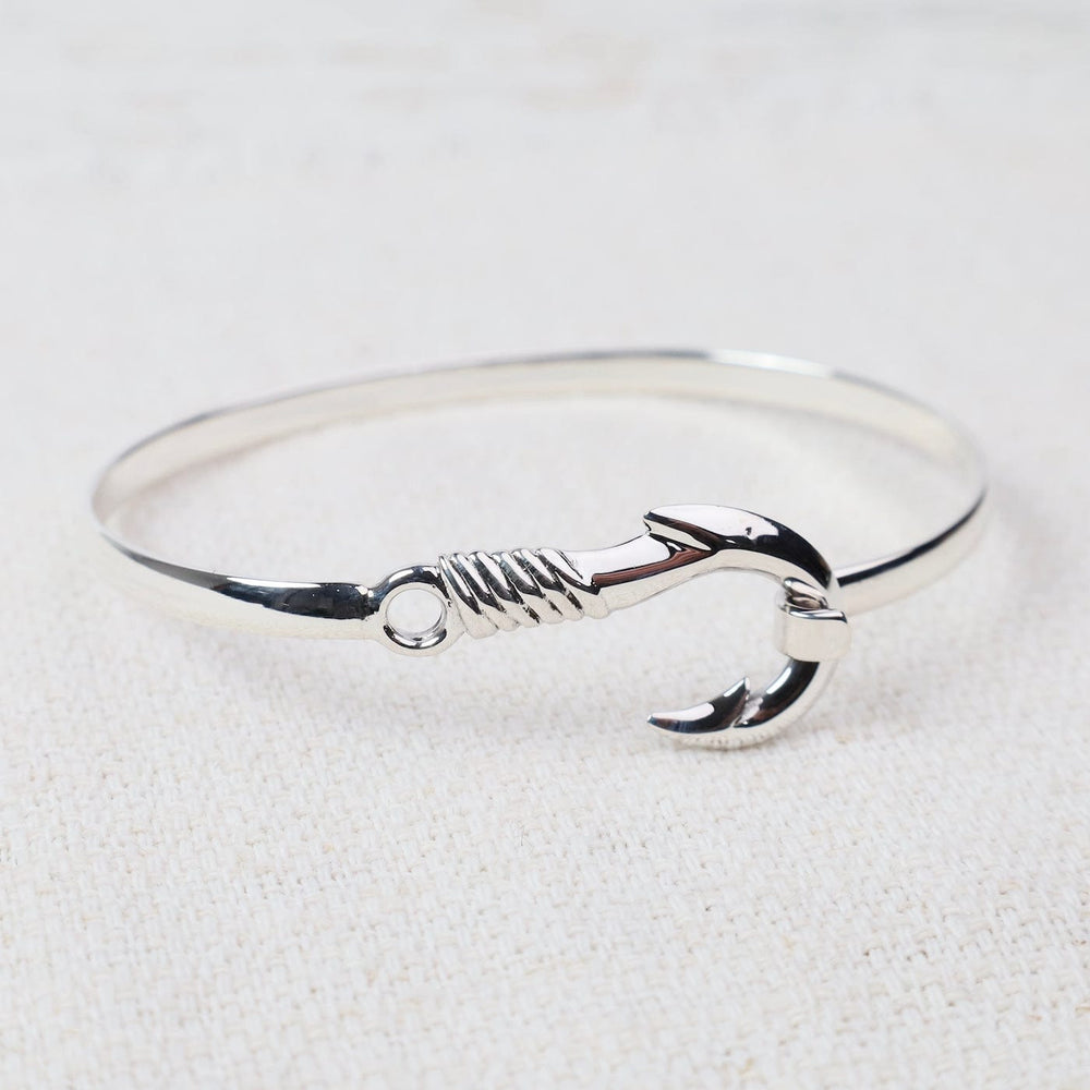 
                  
                    BRC Sterling Silver Fish Hook Latching Bangle
                  
                
