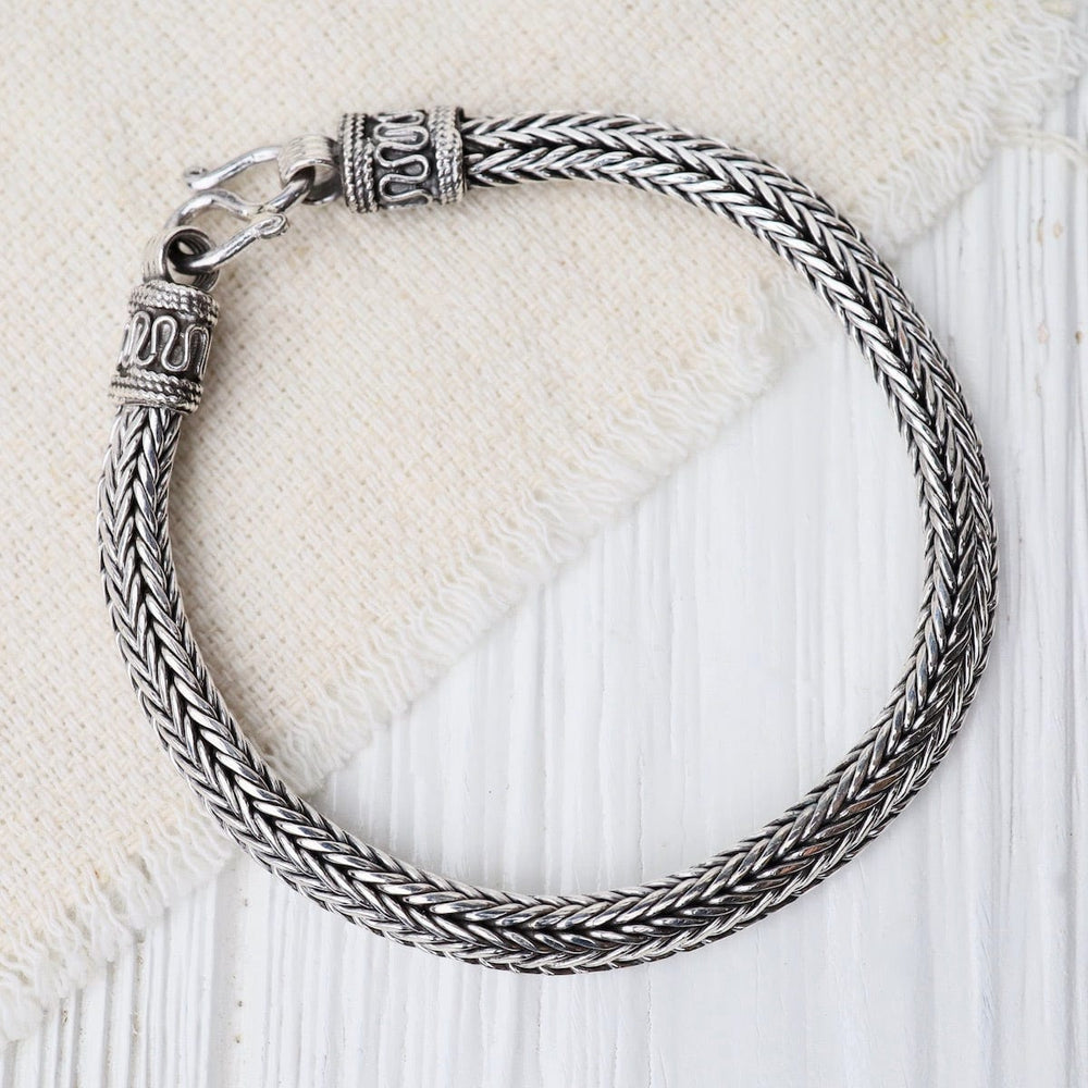 
                      
                        BRC Sterling Silver Flat Woven Bali Chain Bracelet
                      
                    