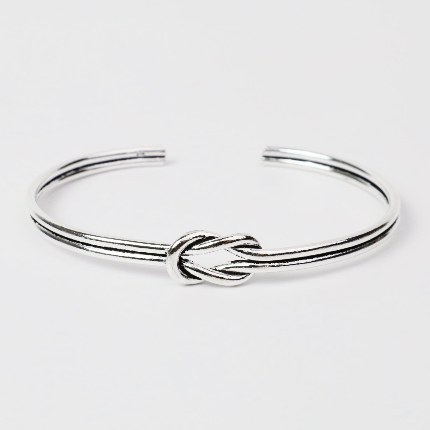 BRC Sterling Silver Friendship Knot Cuff Bracelet