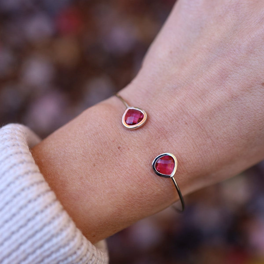 
                      
                        BRC Sterling Silver Fuchsia Double Crystal Bracelet
                      
                    