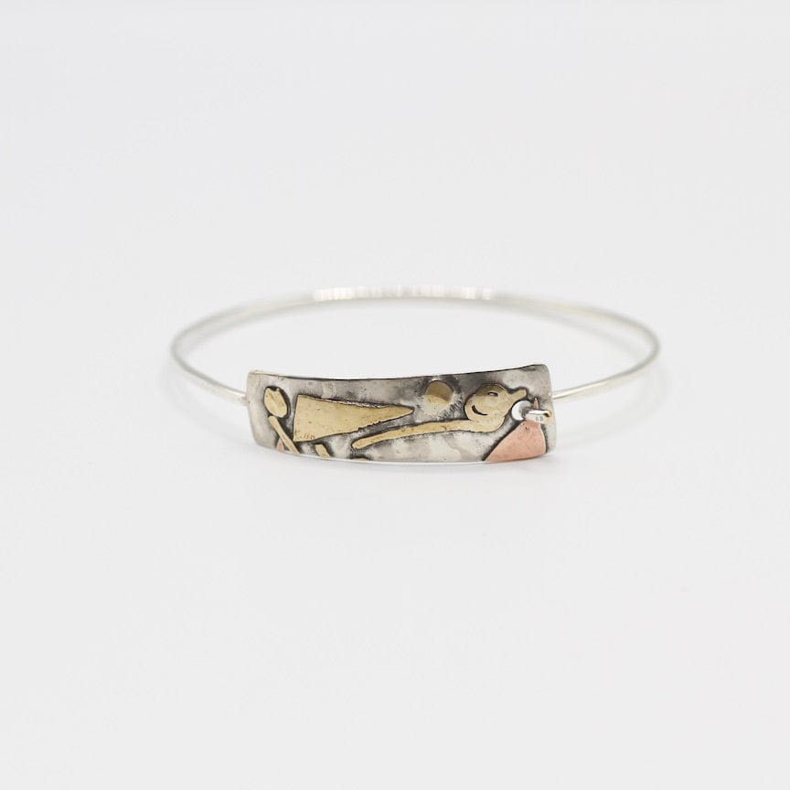 
                  
                    BRC Sterling Silver Hook Bangle with Brass and Copper
                  
                