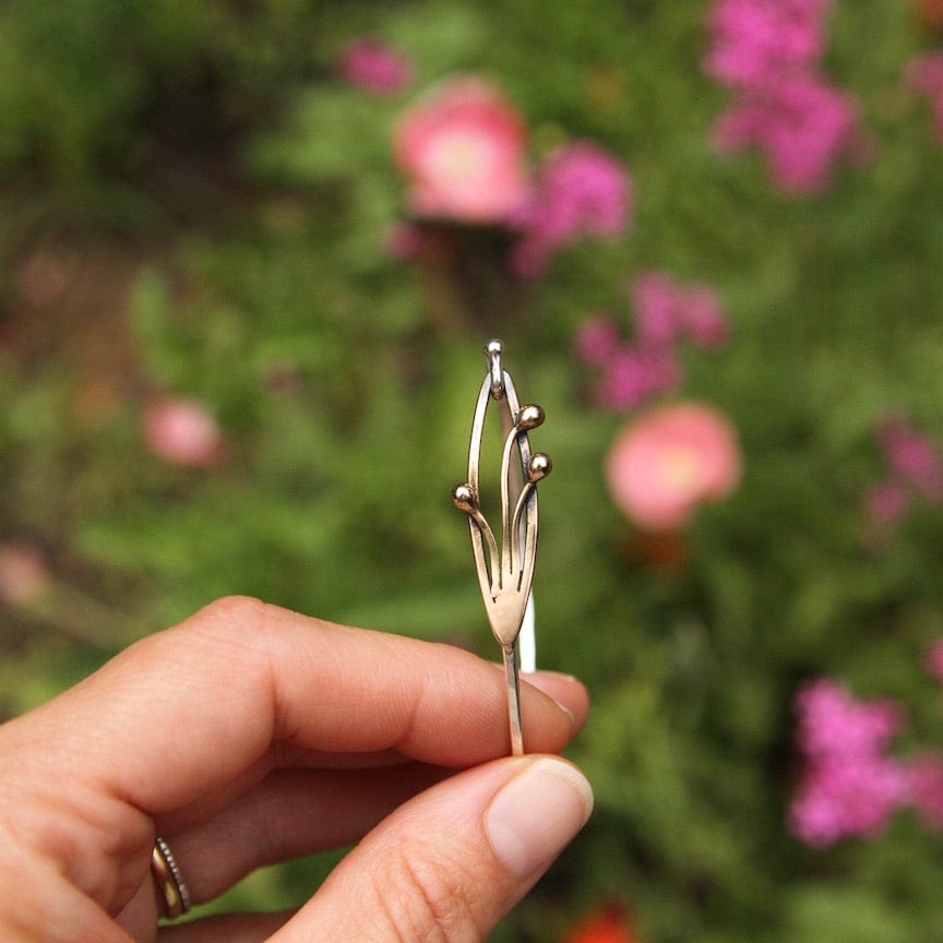 
                  
                    BRC Sterling Silver Hook Bangle with Brass Slender Stems
                  
                