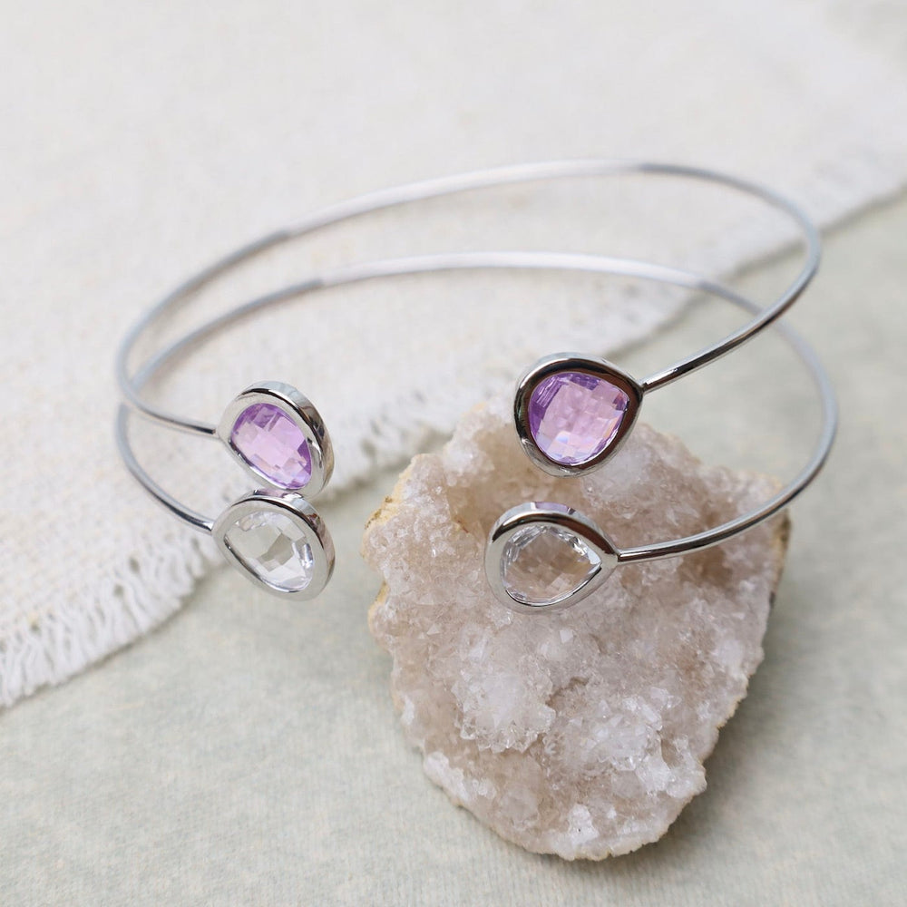 
                      
                        BRC Sterling Silver Lavender Double Crystal Bracelet
                      
                    