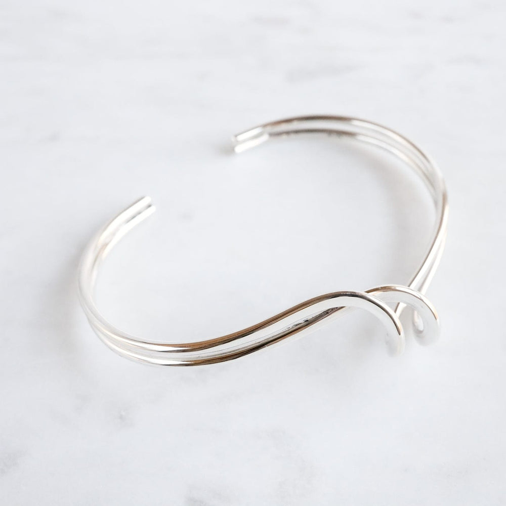 
                  
                    BRC Sterling Silver Open Double Wave Cuff Bracelet
                  
                