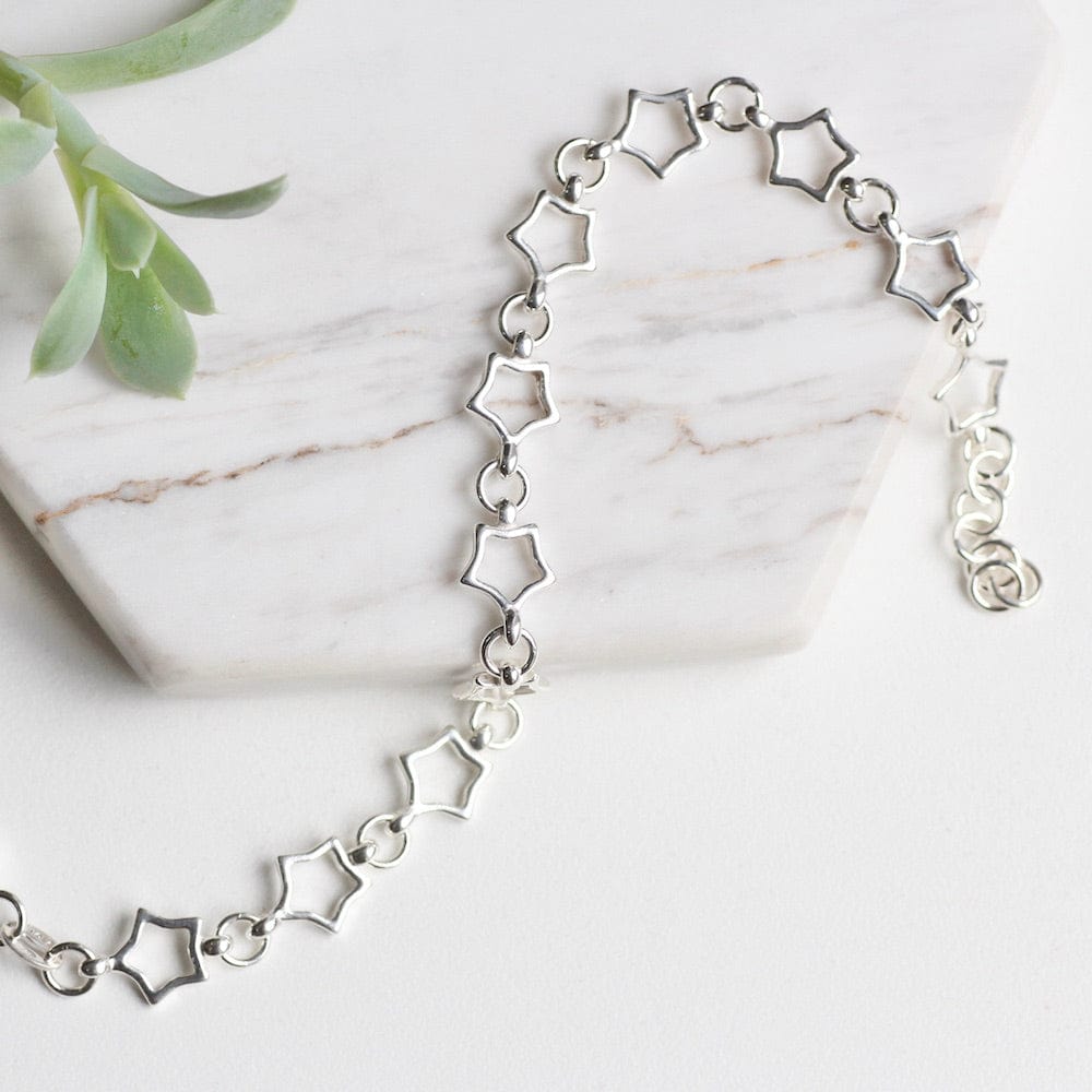 
                  
                    BRC Sterling Silver Open Star Link Bracelet
                  
                