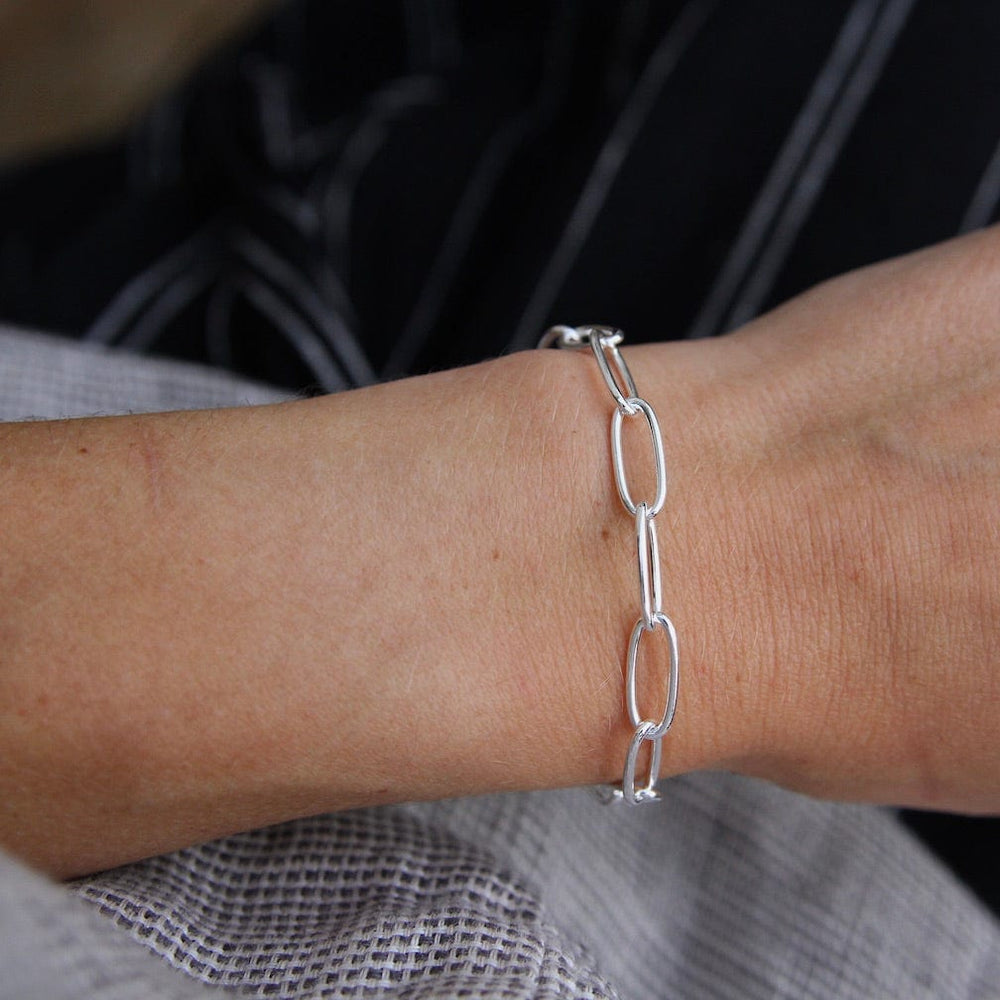 
                      
                        BRC Sterling Silver Oval Link Chain Bracelet
                      
                    