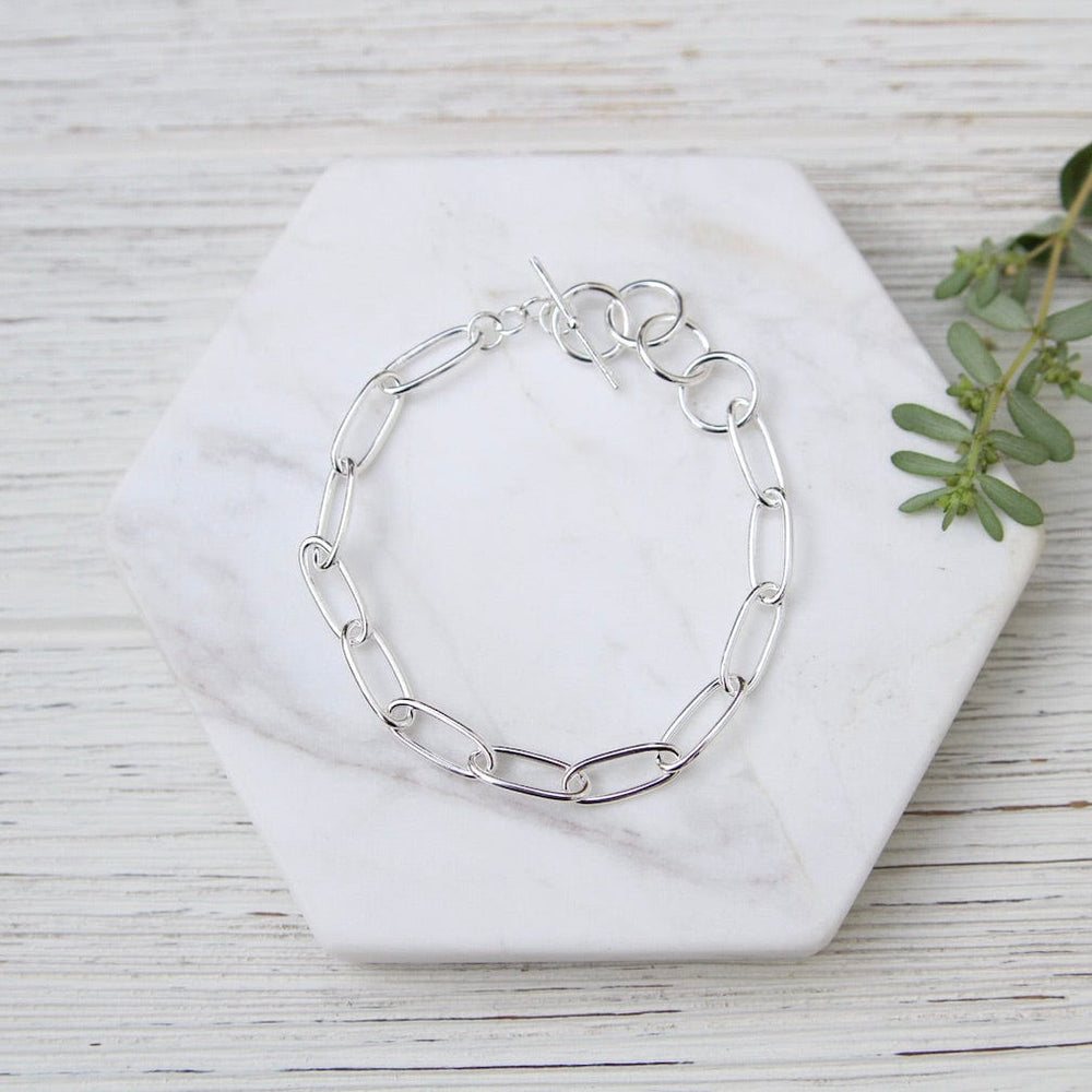 
                      
                        BRC Sterling Silver Oval Link Chain Bracelet
                      
                    