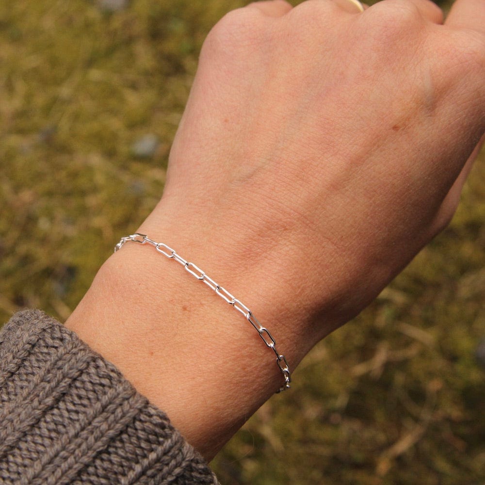 BRC Sterling Silver Parallel Chain Bracelet