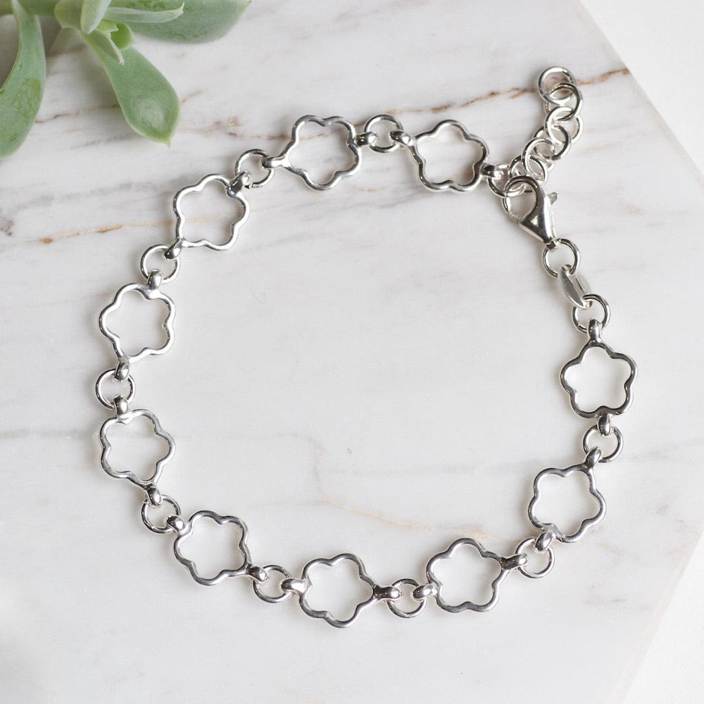 BRC Sterling Silver Posy Link Bracelet