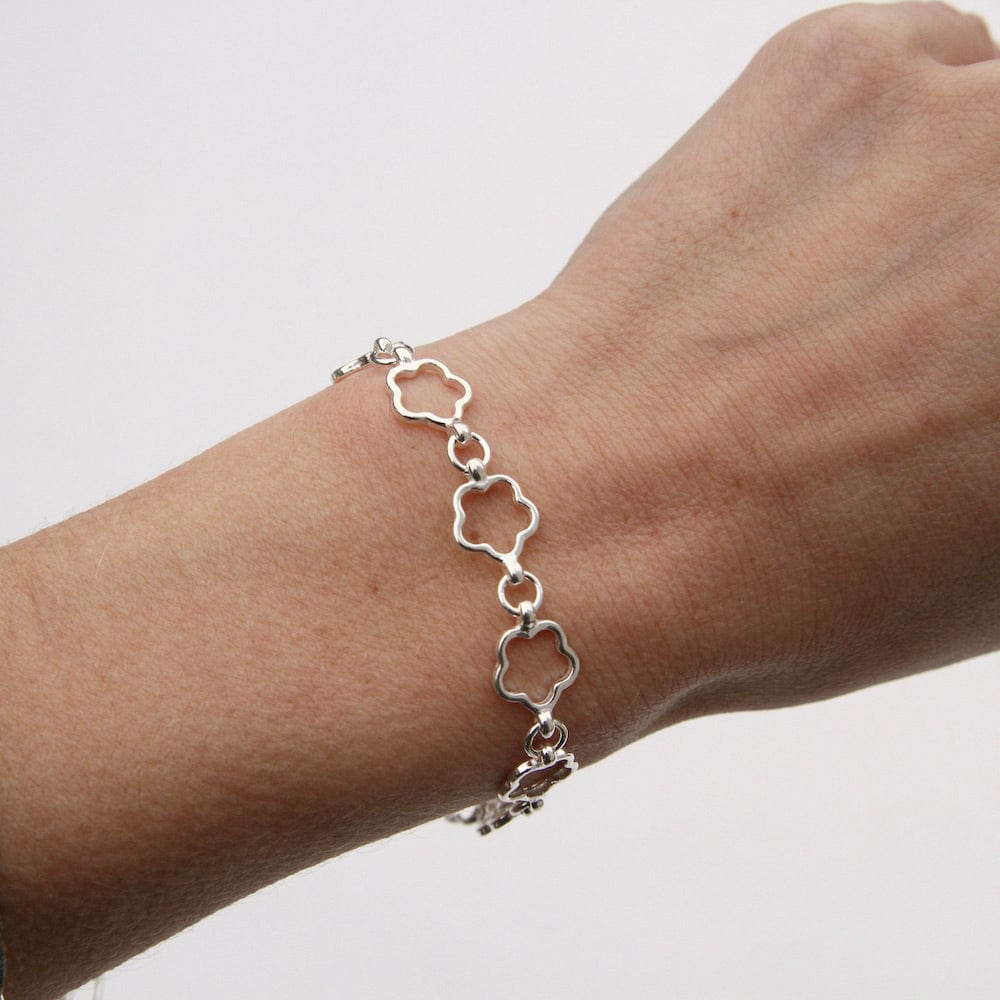 BRC Sterling Silver Posy Link Bracelet