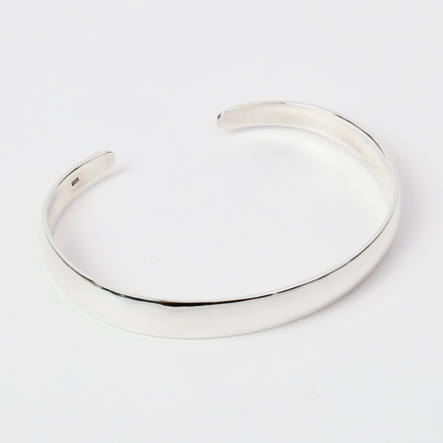 BRC Sterling Silver Simple Dome Cuff Bracelet