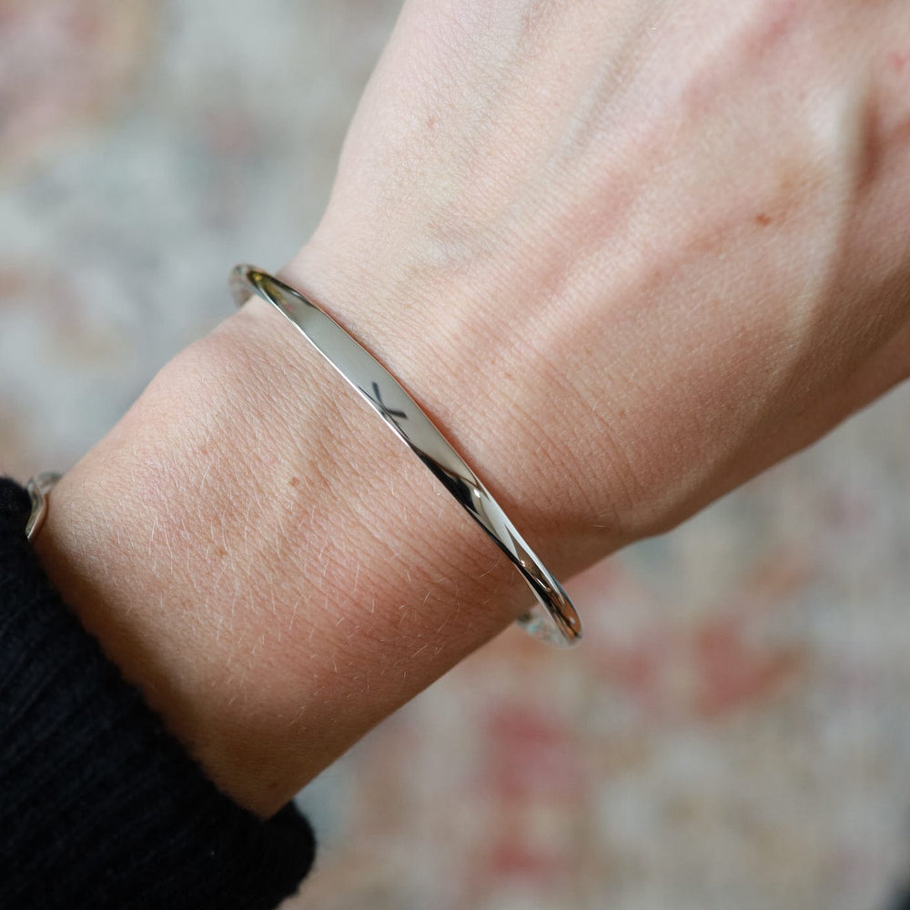 
                      
                        BRC Sterling Silver Simple Line Cuff Bracelet
                      
                    