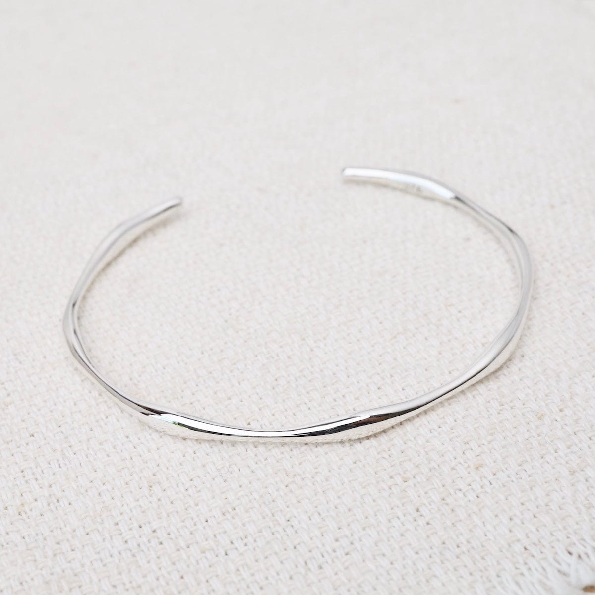 BRC Sterling Silver Slight Bubbles Cuff