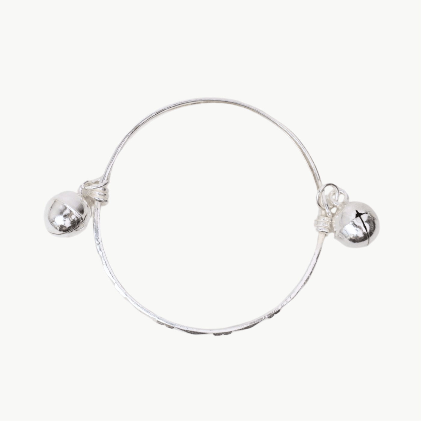 BRC Sterling Silver Small Child's Expandable Bangle with Bells