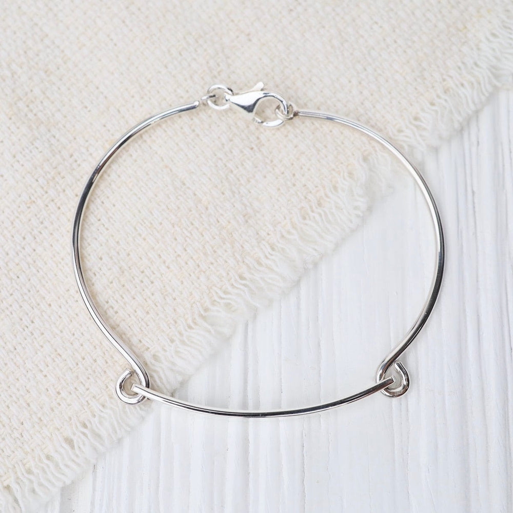 BRC Sterling Silver Solid Link "ID" Bracelet