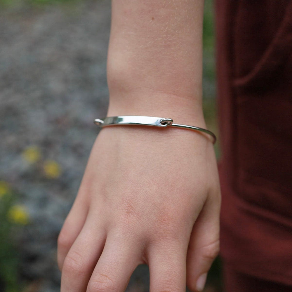 BRC Sterling Silver Solid Link "ID" Bracelet