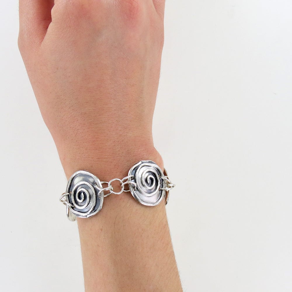 Load image into Gallery viewer, BRC Sterling Silver Spiral Bracelet
