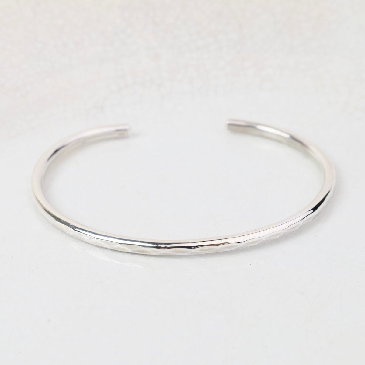 BRC Sterling Silver Thin Lightly Hammered Cuff