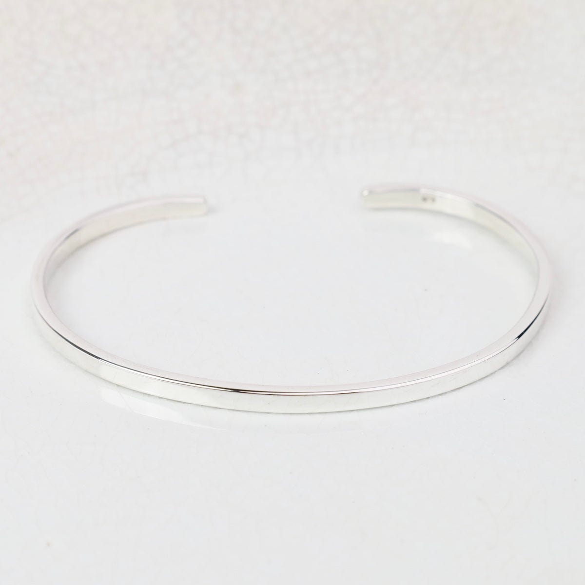 BRC Sterling Silver Thin Smooth Flat Cuff