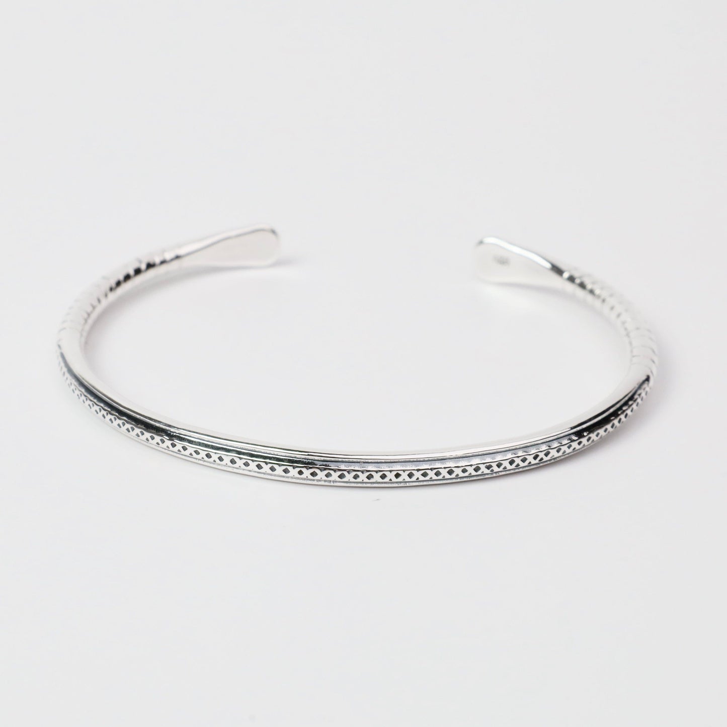 BRC Sterling Silver Thin Textured Cuff Bracelet