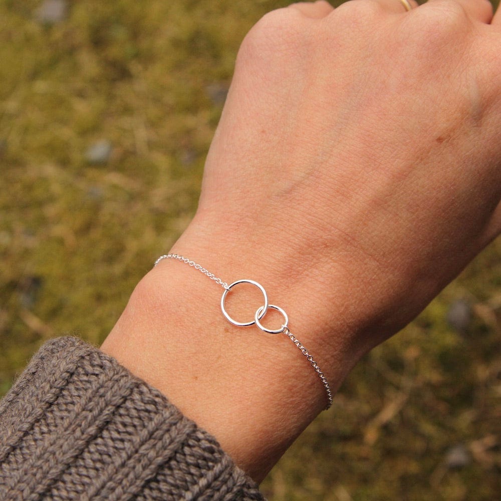 BRC Sterling Silver Two Circle Bracelet