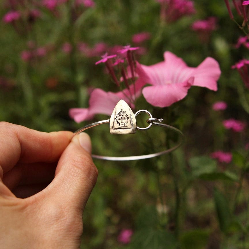 
                      
                        BRC Sterling Silver with Brass Buddha Hook Bangle
                      
                    