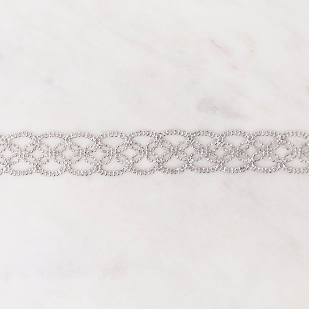 BRC Sterling Silver Woven Lace Bracelet