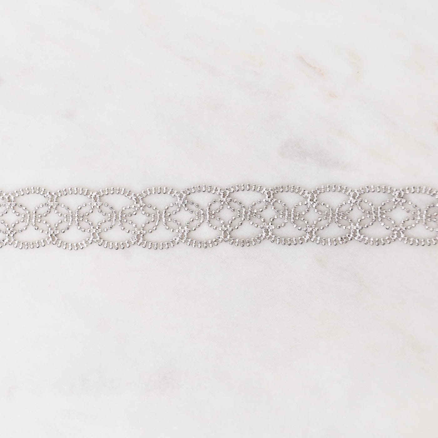 BRC Sterling Silver Woven Lace Bracelet