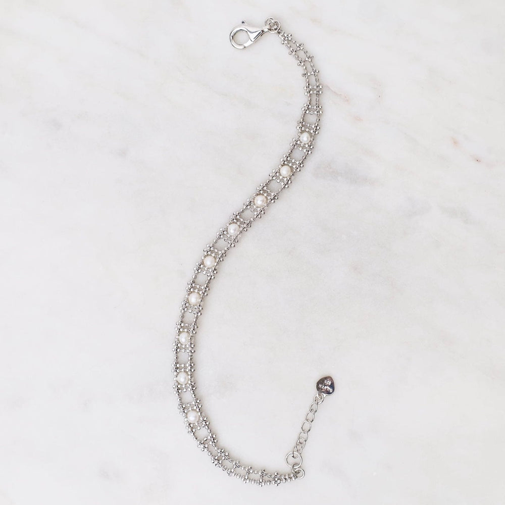 
                      
                        BRC Sterling Silver Woven Ladder Pearl Bracelet
                      
                    