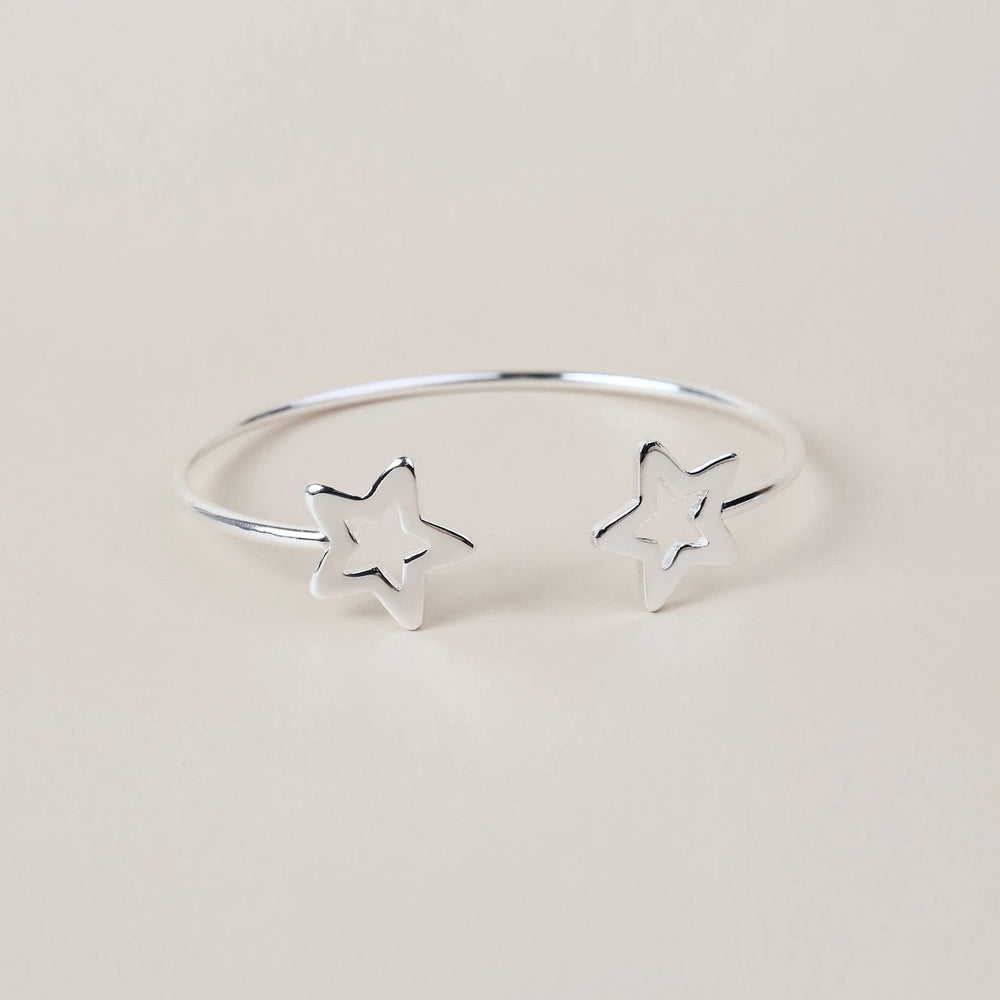 
                  
                    BRC Sterling Thin Cuff with Open Star Ends
                  
                