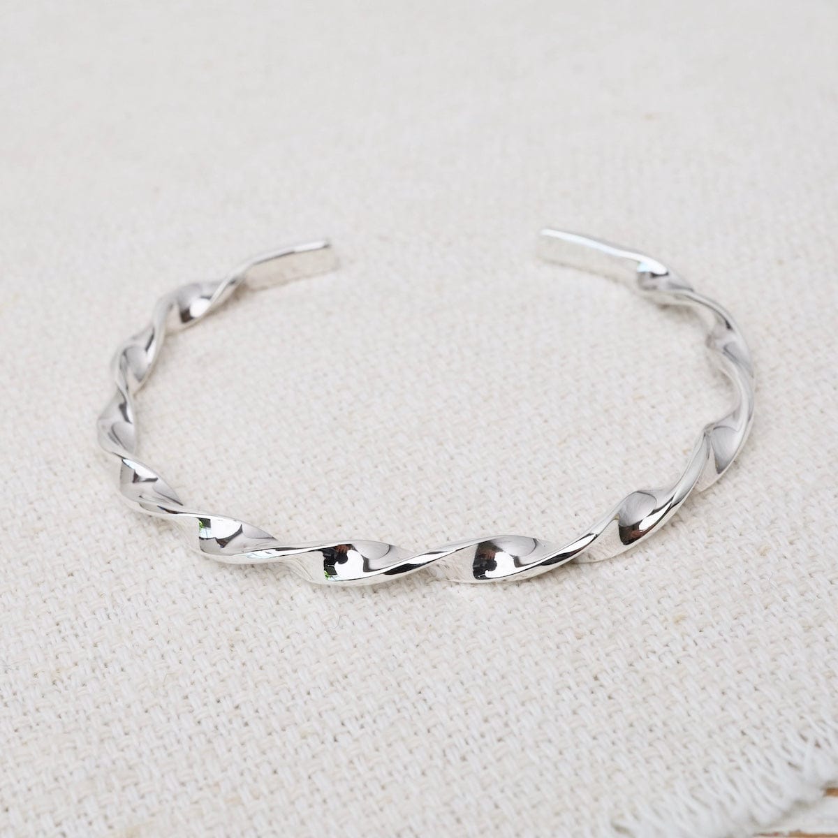 BRC Sterling Twisted 4mm Ribbon Cuff