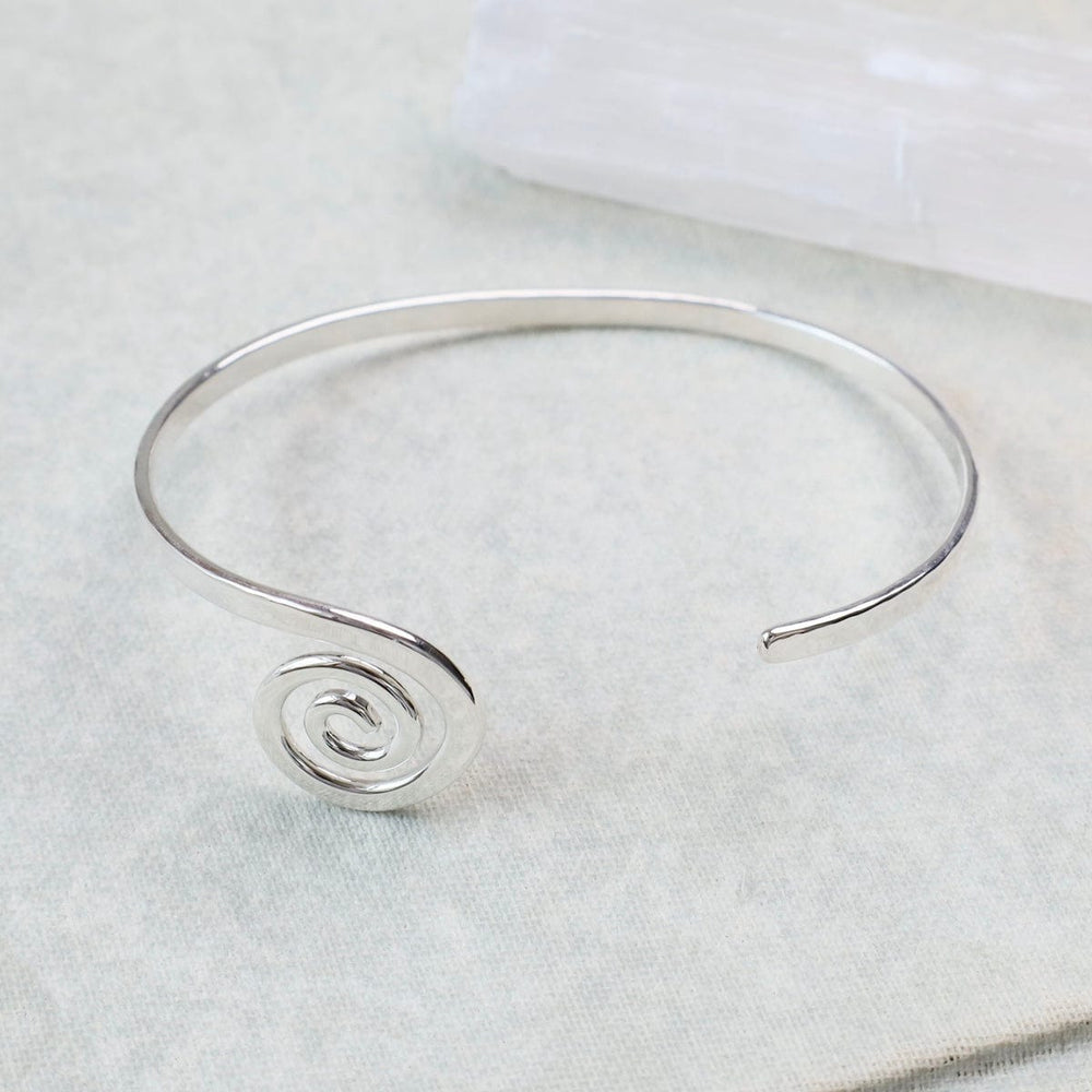 
                      
                        BRC Thin Hammered Cuff with Spiral End
                      
                    