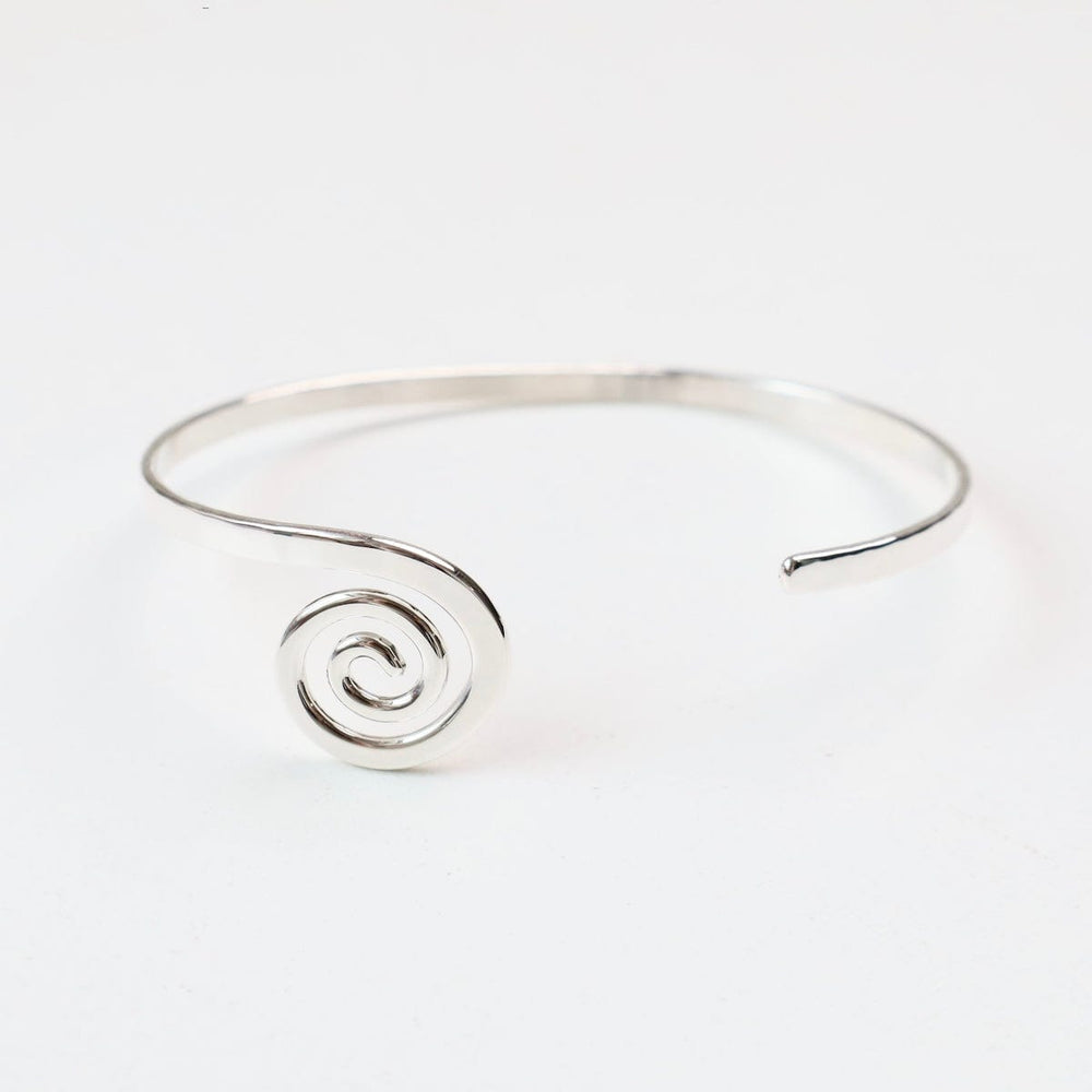 
                      
                        BRC Thin Hammered Cuff with Spiral End
                      
                    