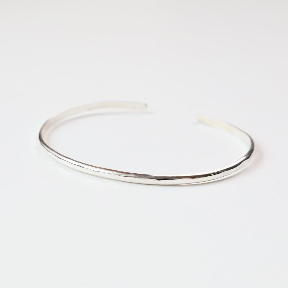 BRC Thin Hammered Sterling Silver Cuff