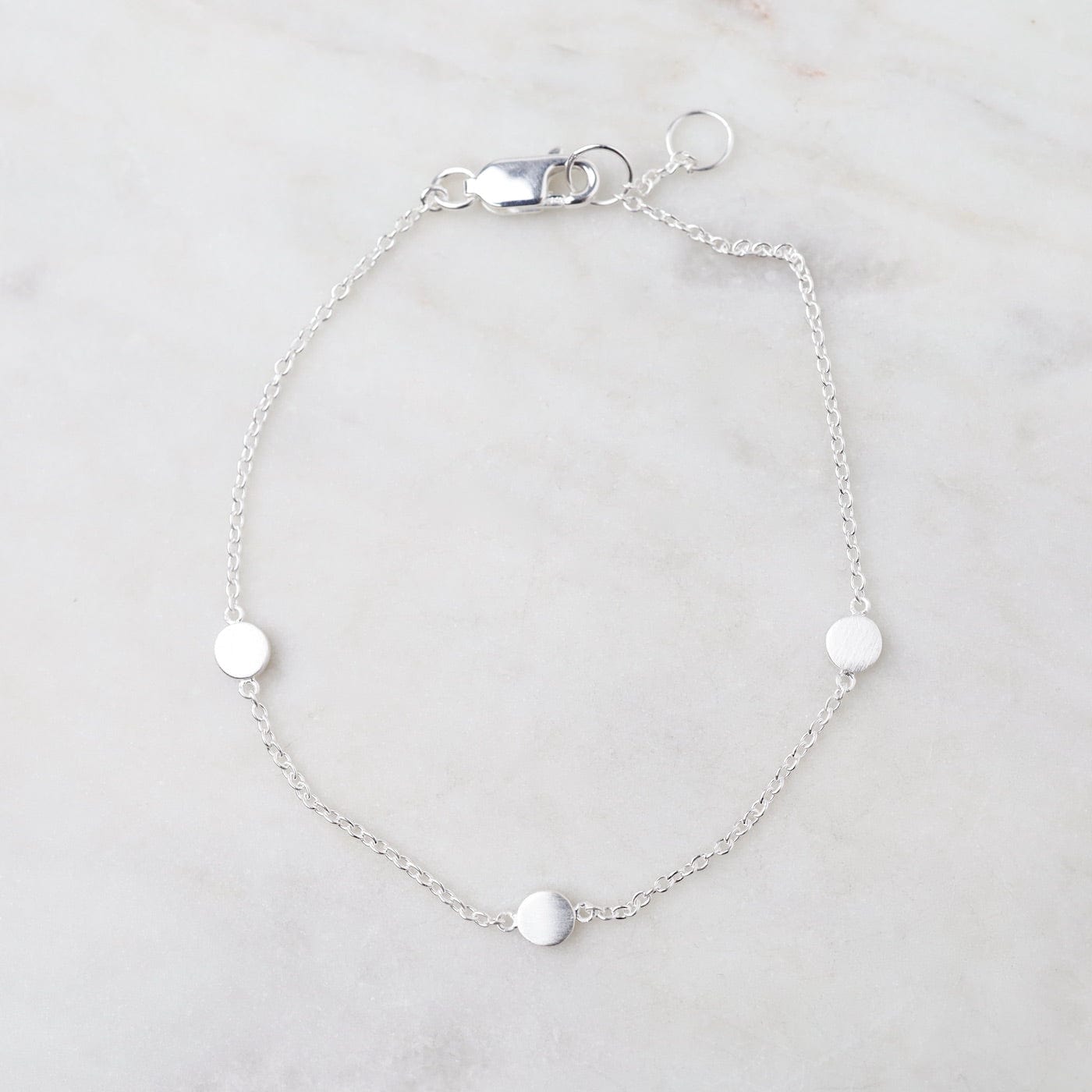 BRC Three Dots Bracelet in Brushed Sterling Silver