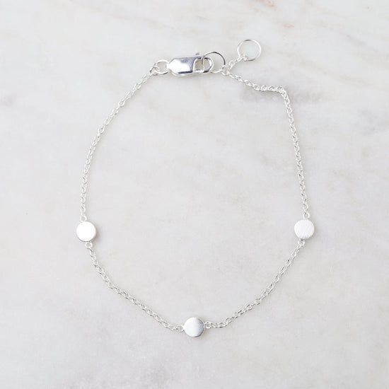 BRC Three Dots Bracelet in Brushed Sterling Silver