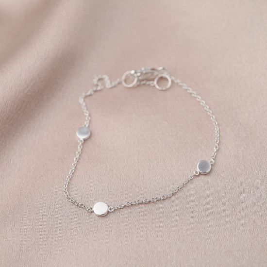 BRC Three Dots Bracelet in Brushed Sterling Silver