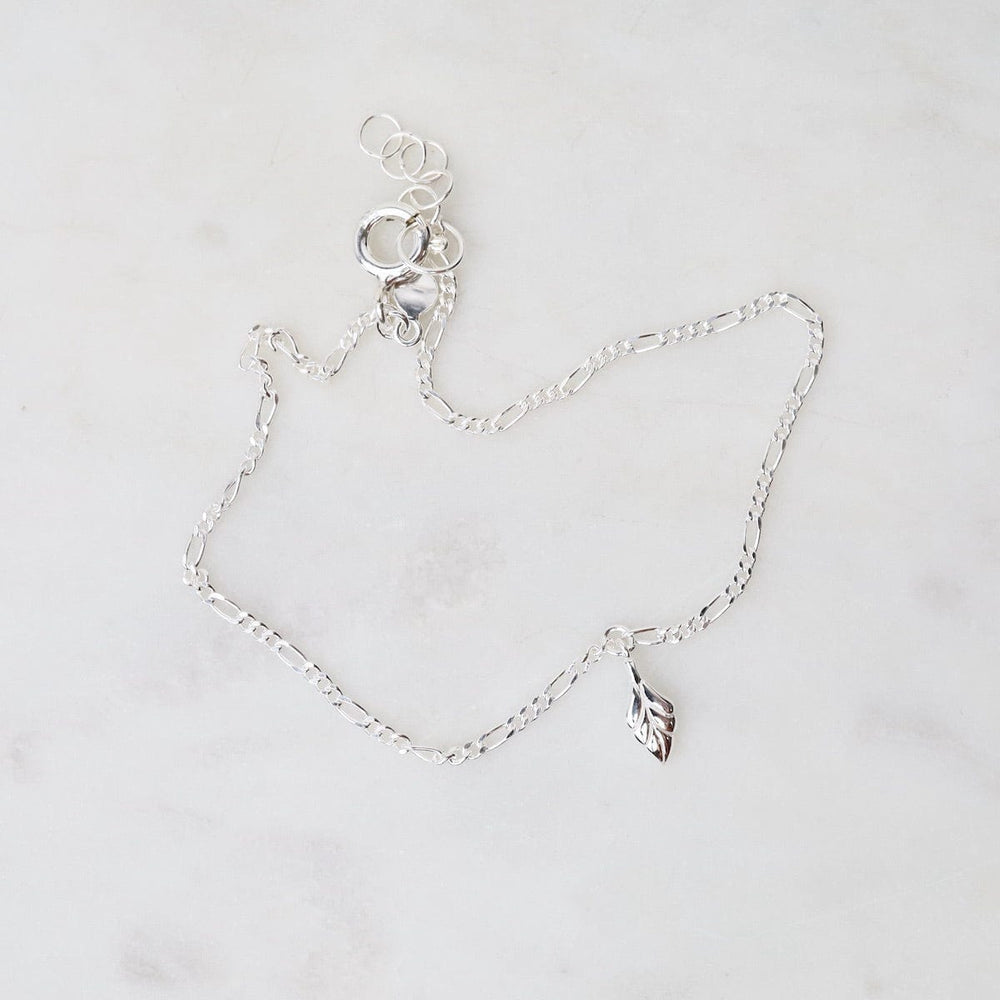 
                      
                        BRC Tiny Dangling Leaf on Figaro Chain Bracelet
                      
                    