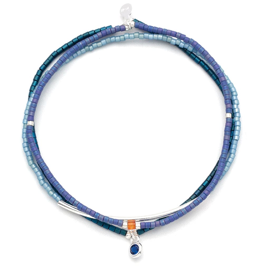 BRC Tonal Chromacolor Miyuki Bracelet Trio - Cobalt & Silver