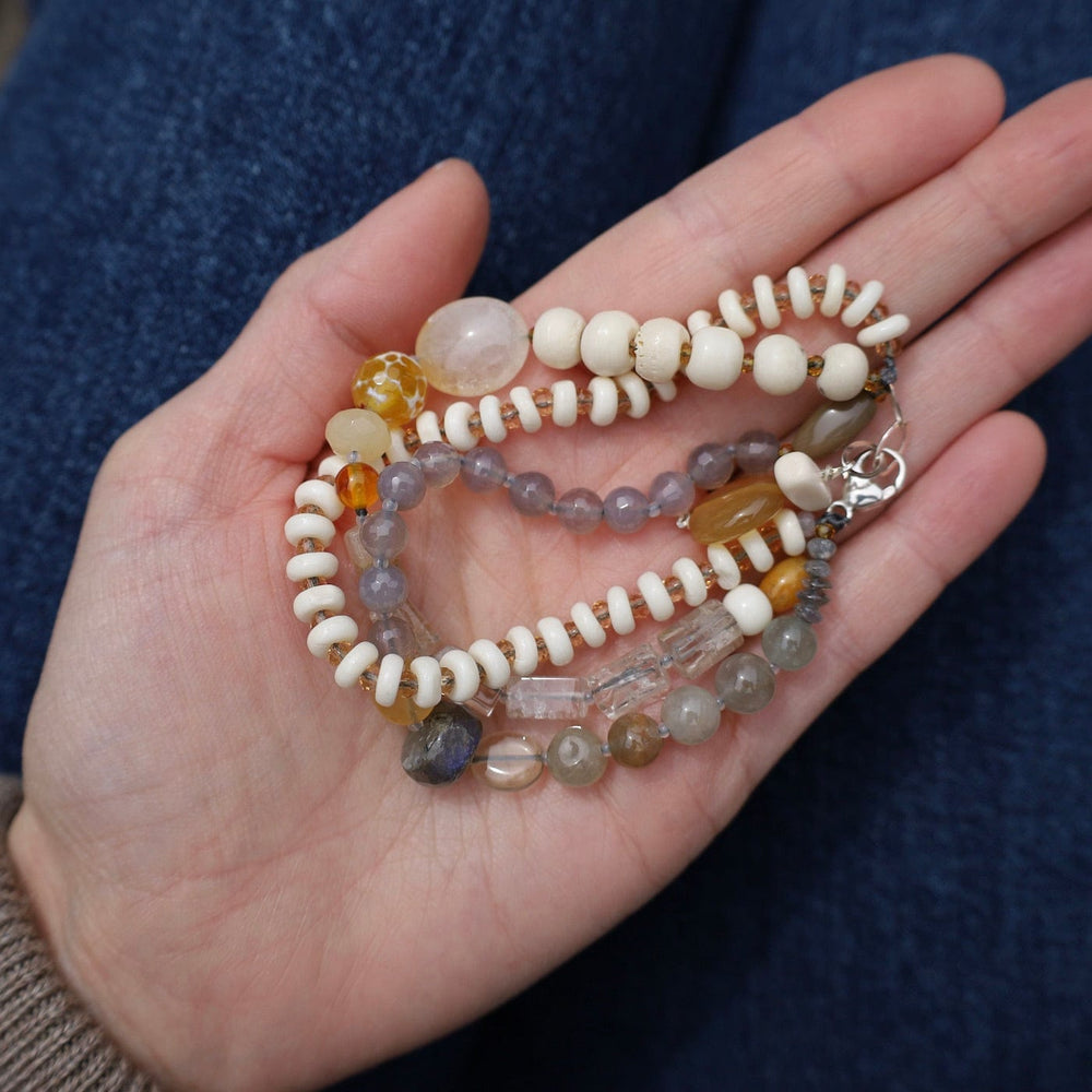 
                  
                    BRC Triple Strand Bone & Labradorite Mix Bracelet
                  
                