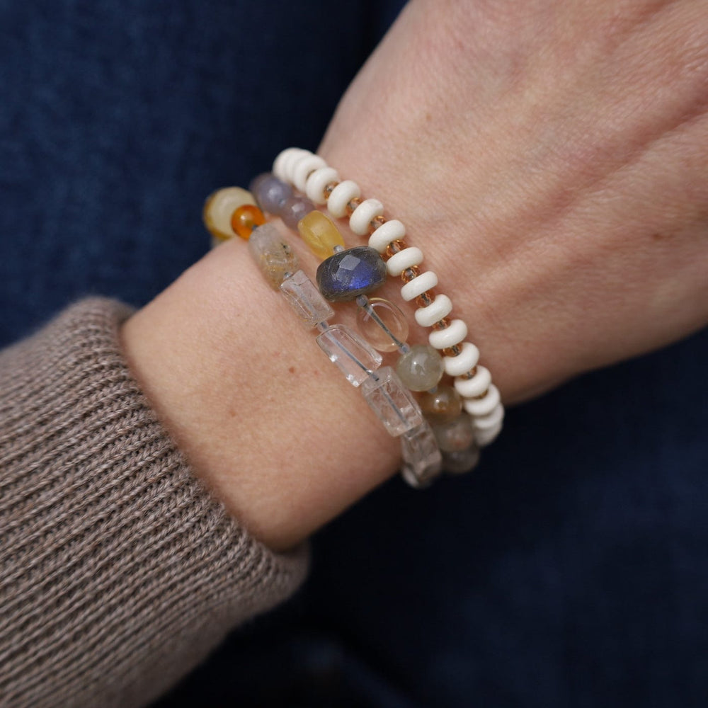 
                  
                    BRC Triple Strand Bone & Labradorite Mix Bracelet
                  
                